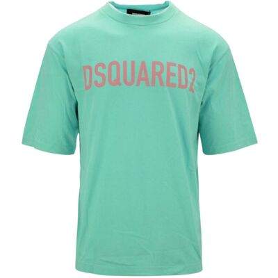 Dsquared2 Loose Fit T-shirt Met Merklogo In Lichtgroen XS Dsquared2 Loose Fit T-shirt Met Merklogo In Lichtgroen XS