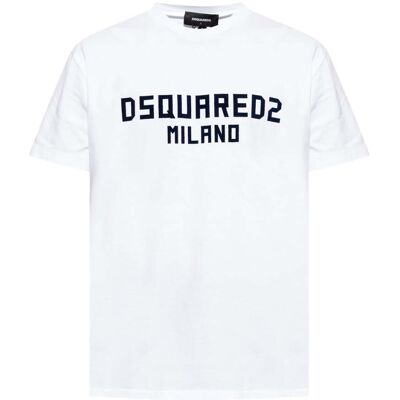 Dsquared2 Milano Logo Cool Fit Wit T-shirt 3XL Dsquared2 Milano Logo Cool Fit Wit T-shirt 3XL