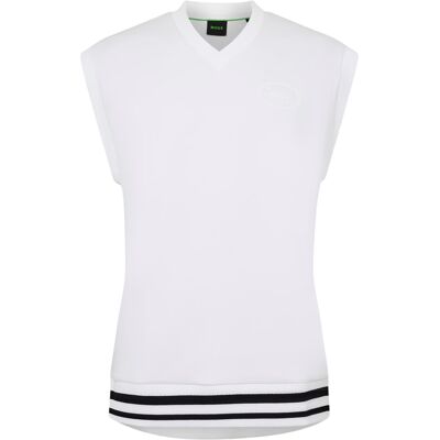 Boss Heren Heritage V Neck Vest Top (Wit) S Boss Heren Heritage V Neck Vest Top (Wit) S