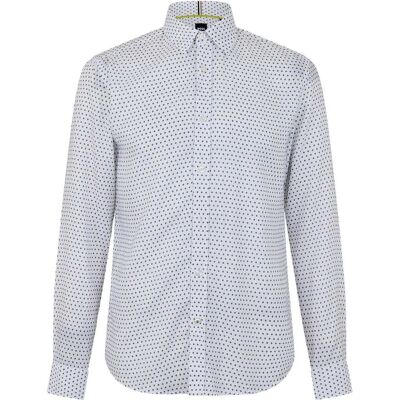 Boss Heren Polka Dot Regular Overhemd met Lange Mouwen (Helder groen) S Boss Heren Polka Dot Regular Overhemd met Lange Mouwen (Helder groen) S