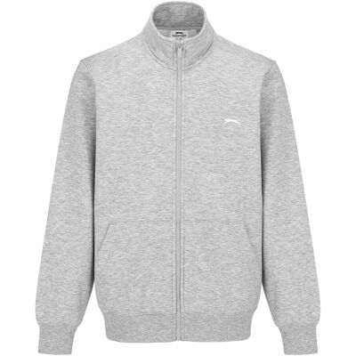 Slazenger Herenjack van polykatoen met logo en doorlopende rits (Grijze Mergel) L Slazenger Herenjack van polykatoen met logo en doorlopende rits (Grijze Mergel) L