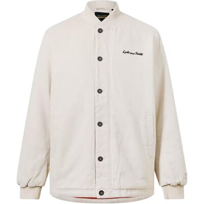 Lyle & Scott Gewatteerd herenjack met logo (Beige) L Lyle & Scott Gewatteerd herenjack met logo (Beige) L