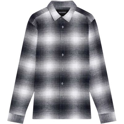 Lyle & Scott Flanellen Heren Overhemd (Nachthemel/Wit) M Lyle & Scott Flanellen Heren Overhemd (Nachthemel/Wit) M