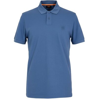 Boss Mannen Passagiers Box Logo Poloshirt (Blauw) S Boss Mannen Passagiers Box Logo Poloshirt (Blauw) S