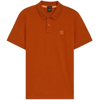 Boss Mannen Passagier Box Logo Polo Shirt (Oranje) L Boss Mannen Passagier Box Logo Polo Shirt (Oranje) L