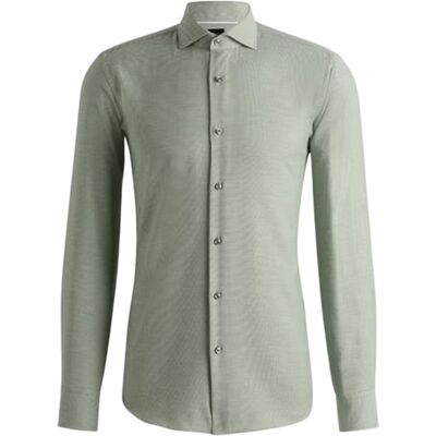Boss Herenoverhemd van Joe Oxford met gespreide kraag en lange mouwen, geschikt voor formele gelegenheden (Groen) 16 inch Boss Herenoverhemd van Joe Oxford met gespreide kraag en lange mouwen, geschikt voor formele gelegenheden (Groen) 16 inch
