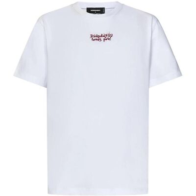 DSquared2 Heren houden van jou Logo T-Shirt (Wit) XL DSquared2 Heren houden van jou Logo T-Shirt (Wit) XL