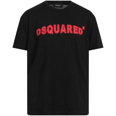 DSquared2 Heren Logo Cool Fit T-shirt (Zwart, Rood) M DSquared2 Heren Logo Cool Fit T-shirt (Zwart, Rood) M
