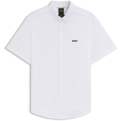 Boss Herenoverhemd met losse pasvorm, effen (Wit) S Boss Herenoverhemd met losse pasvorm, effen (Wit) S