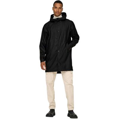 Only Waterafstotende regenjas voor heren, standaardmodel (Zwart) S Only Waterafstotende regenjas voor heren, standaardmodel (Zwart) S