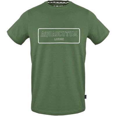 Aquascutum Slim-fit T-shirt met grafische print voor heren (Militair Groen) M Aquascutum Slim-fit T-shirt met grafische print voor heren (Militair Groen) M