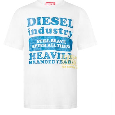 Diesel Heren Still Brave T-Shirt (Off White) 2XL Diesel Heren Still Brave T-Shirt (Off White) 2XL