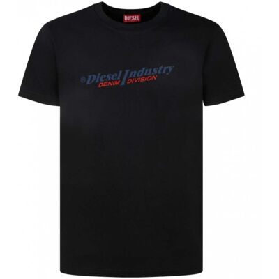 Zwart T-shirt met Diesel Industry Denim Division-logo L Zwart T-shirt met Diesel Industry Denim Division-logo L