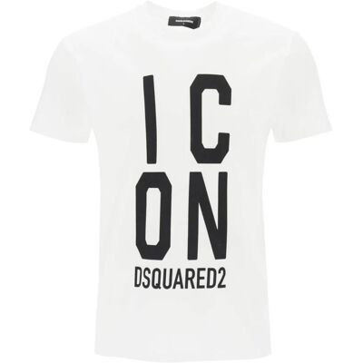 Dsquared2 Bold Icon Logo Cool Fit White T-Shirt S Dsquared2 Bold Icon Logo Cool Fit White T-Shirt S