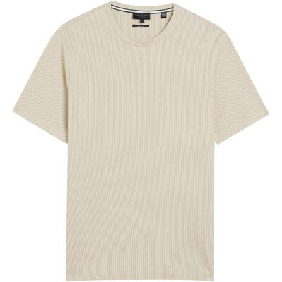 Ted Baker Heynes Regular Fit T-shirt Met Textuur In Beige S Ted Baker Heynes Regular Fit T-shirt Met Textuur In Beige S