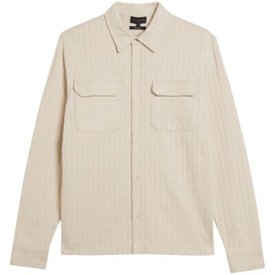 Ted Baker Belza Regular Fit Getextureerd Beige Overhemd S Ted Baker Belza Regular Fit Getextureerd Beige Overhemd S