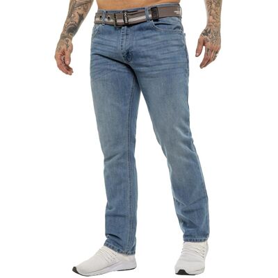 Enzo Heren Designer Regular Fit Denim Jeans -Lichtblauw 44/34 Enzo Heren Designer Regular Fit Denim Jeans -Lichtblauw 44/34