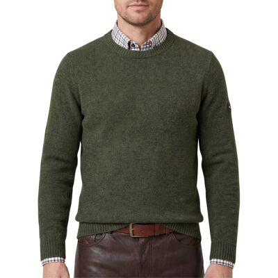 Camel Active Trui groen gemêleerd gebreid ronde hals 5XL Camel Active Trui groen gemêleerd gebreid ronde hals 5XL