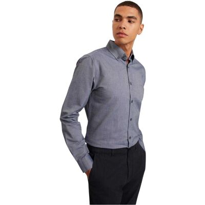Ted Baker Heren Oxford-overhemd met lange mouwen en knoopsluiting, reguliere pasvorm (Marine) M Ted Baker Heren Oxford-overhemd met lange mouwen en knoopsluiting, reguliere pasvorm (Marine) M