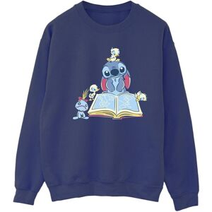 Disney Dames/Dames Lilo & Stitch Boek Lezen Sweatshirt (Marineblauw) 4XL Disney Dames/Dames Lilo & Stitch Boek Lezen Sweatshirt (Marineblauw) 4XL