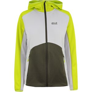 Jack Wolfskin Powerstretch Jas voor dames Grijs/Groen S Jack Wolfskin Powerstretch Jas voor dames Grijs/Groen S