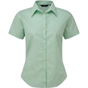 Premier Popeline blouse met korte mouwen / Gewoon werkoverhemd (Aqua) 46 Premier Popeline blouse met korte mouwen / Gewoon werkoverhemd (Aqua) 46