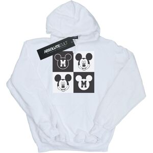 Disney Dames/Dames Mickey Mouse Smiling Squares Hoodie (Wit) M Disney Dames/Dames Mickey Mouse Smiling Squares Hoodie (Wit) M