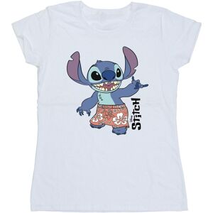 Disney Dames/Dames Lilo & Stitch Bermuda Shorts Katoenen T-Shirt (Wit) L Disney Dames/Dames Lilo & Stitch Bermuda Shorts Katoenen T-Shirt (Wit) L