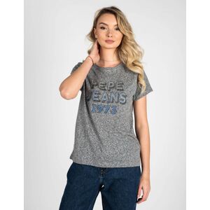 Pepe Jeans T-Shirt Bibiana Vrouw Grijs S Pepe Jeans T-Shirt Bibiana Vrouw Grijs S