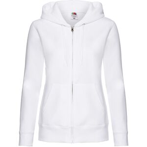 Fruit of the Loom Dames/Dames Premium Hooded Lady Fit Hoodie (Wit) S Fruit of the Loom Dames/Dames Premium Hooded Lady Fit Hoodie (Wit) S