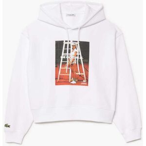 Dames Lacoste Hoodie met oversized print in Wit 34 Dames Lacoste Hoodie met oversized print in Wit 34