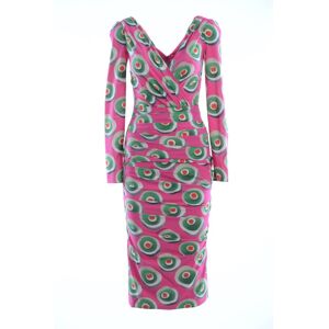 Dolce & Gabbana Roze Zijden Cup Cake Sheath Stretch Jurk voor dames 32 Dolce & Gabbana Roze Zijden Cup Cake Sheath Stretch Jurk voor dames 32