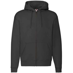 Fruit of the Loom Unisex Adult Premium Full Zip Hoodie (Zwart) S Fruit of the Loom Unisex Adult Premium Full Zip Hoodie (Zwart) S