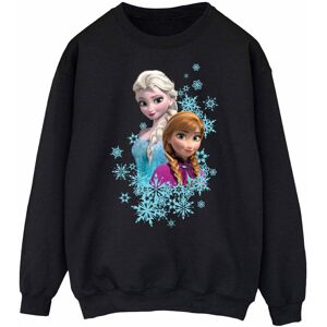 Disney Dames/Dames Frozen Elsa en Anna Zussen Sweatshirt (Zwart) 2XL Disney Dames/Dames Frozen Elsa en Anna Zussen Sweatshirt (Zwart) 2XL