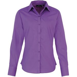 Premier Dames/Dames Popeline Blouse met Lange Mouwen (Rijke Violet) 40 Premier Dames/Dames Popeline Blouse met Lange Mouwen (Rijke Violet) 40