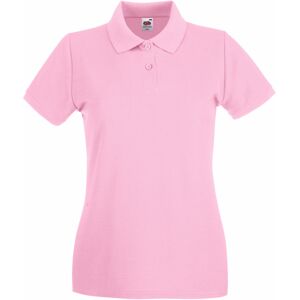Fruit Of The Loom Vrouwen Dames-Fit Premium Poloshirt Met Korte Mouwen (Licht Rose) L Fruit Of The Loom Vrouwen Dames-Fit Premium Poloshirt Met Korte Mouwen (Licht Rose) L