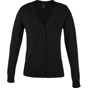SOLS Vrouwen/dames Golden V Neck Cardigan (Zwart) L SOLS Vrouwen/dames Golden V Neck Cardigan (Zwart) L