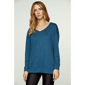 Conquista Petrol Blauwe V Hals Gebreide Top M Conquista Petrol Blauwe V Hals Gebreide Top M