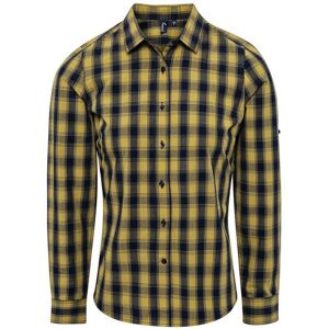 Premier Dames/Dames Mulligan geruit overhemd met lange mouwen (Kameel/Zwaar) S Premier Dames/Dames Mulligan geruit overhemd met lange mouwen (Kameel/Zwaar) S