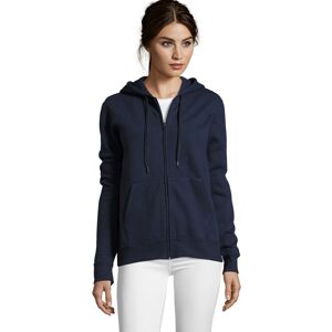 SOLS Dames/Dames Seven Full Zip Hoodie (Franse marine) M SOLS Dames/Dames Seven Full Zip Hoodie (Franse marine) M