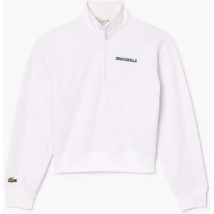 Lacoste Relaxed-Fit Zip-Up Sweatshirt met print voor dames in wit 36 Lacoste Relaxed-Fit Zip-Up Sweatshirt met print voor dames in wit 36
