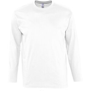 SOLS Heren Monarch T-Shirt met lange mouwen (Wit) S SOLS Heren Monarch T-Shirt met lange mouwen (Wit) S