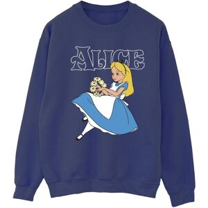 Disney Dames/Dames Alice In Wonderland Bloemen Sweatshirt (Marineblauw) M Disney Dames/Dames Alice In Wonderland Bloemen Sweatshirt (Marineblauw) M