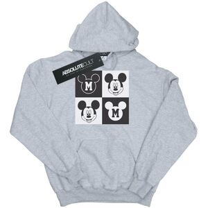 Disney Dames/Dames Mickey Mouse Smiling Squares Hoodie (Heide Grijs) L Disney Dames/Dames Mickey Mouse Smiling Squares Hoodie (Heide Grijs) L