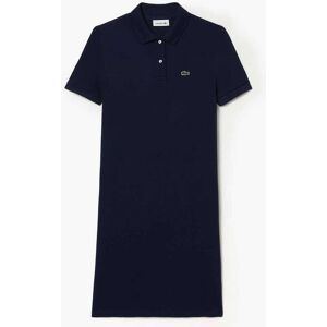Lacoste Dames Supple Petit Piqué Polo Jurk - Blauw Lacoste Dames Supple Petit Piqué Polo Jurk - Blauw
