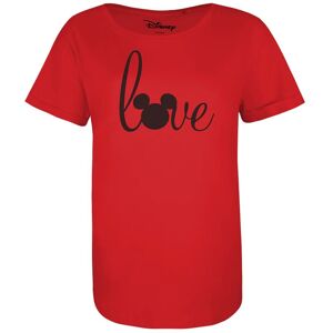 Disney Dames/dames Love Katoenen T-shirt (Rood) L Disney Dames/dames Love Katoenen T-shirt (Rood) L