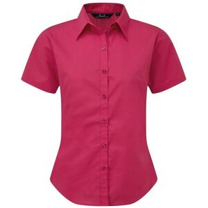Premier Popeline blouse met korte mouwen / Gewoon werkoverhemd (Heet Roze) 48 Premier Popeline blouse met korte mouwen / Gewoon werkoverhemd (Heet Roze) 48