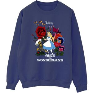 Disney Dames/Dames Alice In Wonderland Bloemen Sweatshirt (Marineblauw) L Disney Dames/Dames Alice In Wonderland Bloemen Sweatshirt (Marineblauw) L