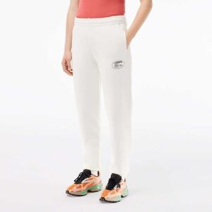 Dames Lacoste Sweatpants met geborduurde rechte pijpen in crème 40 Dames Lacoste Sweatpants met geborduurde rechte pijpen in crème 40