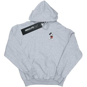 Disney Dames/Dames Mickey Mouse Kickin Retro Chest Hoodie (Heide Grijs) L Disney Dames/Dames Mickey Mouse Kickin Retro Chest Hoodie (Heide Grijs) L